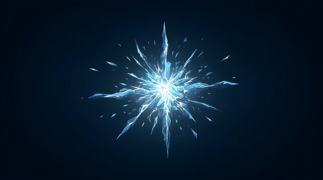 Two illustration backgrounds of electric energy explosions with blue flashes