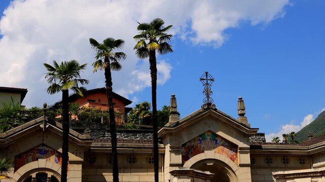 historic ascona on the lago maggiore in switzerland 4k video