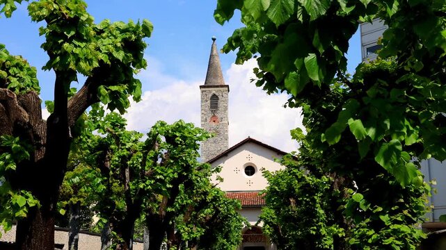 historic ascona on the lago maggiore in switzerland 4k video