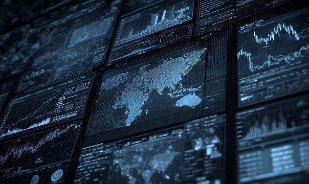 Explore global inflation trends and impacts in macroeconomic research paper, presented on digital screens