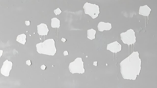 spackle. A textured grey wall with patches of white spackle in various drying stages. safety posters, maintenance manuals, designed for industrial assembly lines and welding operations.