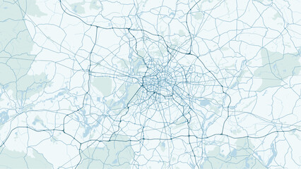 Modern minimalist vector map of Berlin, Germany. High-quality SVG illustration of Berlin city grid, Spree river, and urban layout for posters, travel, and architectural design. © AliRza