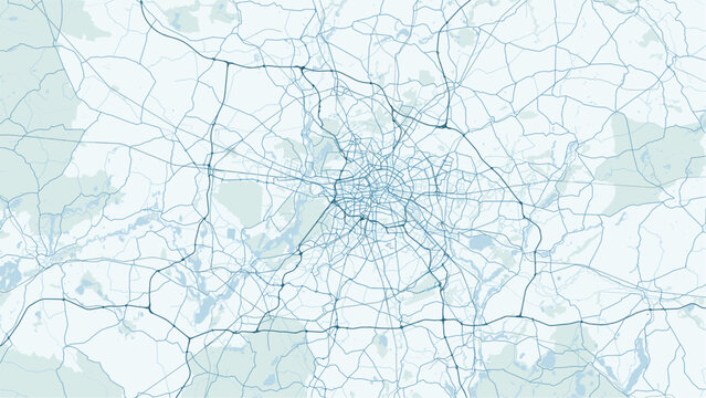 Modern minimalist vector map of Berlin, Germany. High-quality SVG illustration of Berlin city grid, Spree river, and urban layout for posters, travel, and architectural design.