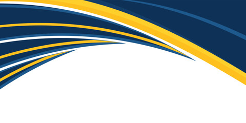 Obraz premium blue and yellow wavy shape background. suitable for business poster design, corporate banner. vector illustration eps10 modern desain