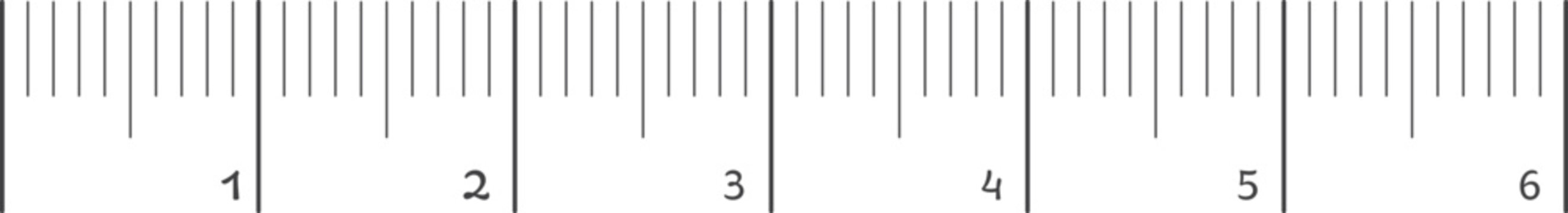 Ruler scale with markings and numbers in centimeters and millimeters units, measuring metric scale - vector