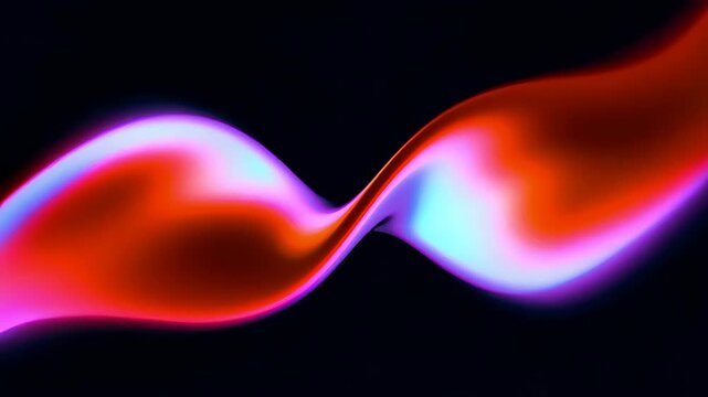 Vibrant red and blue abstract wave design.