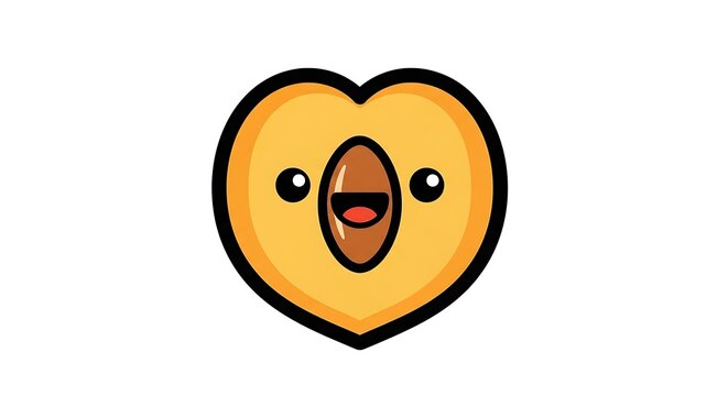 Heart shaped cartoon dog face.
