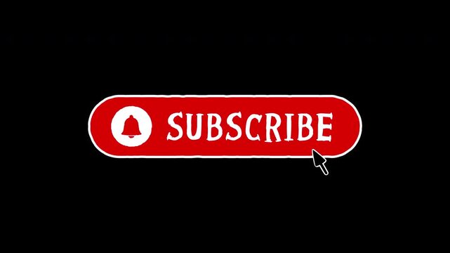 動画投稿サイトのSUBSCRIBEの登録バナー, チャンネル登録ボタン,ベル,お気に入り,赤,白,カーソル,クリック,楕円,かわいい,英語,透過,アルファチャンネル,Video sharing site &ldquo;SUBSCRIBE&rdquo; registration banner, subscribe button, bell, favorite, red, white, cursor, click, oval