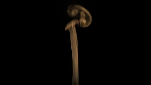 Close-up of Burning Matchstick with Flickering Flame in Darkness.