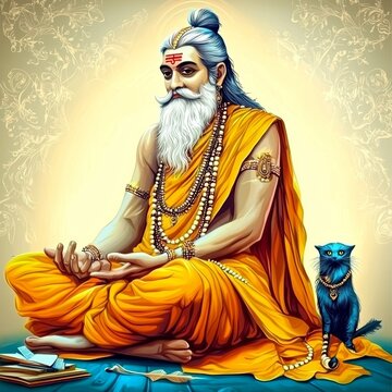 Spiritual Significance of Guru Purnima Depicted