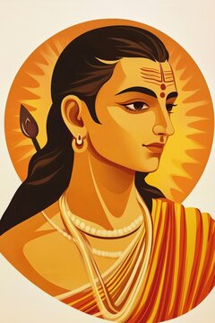Artistic representation of the philosopher Adi Shankara.