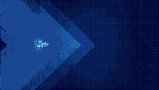 blue arrow background with a dark blue technological grid pattern