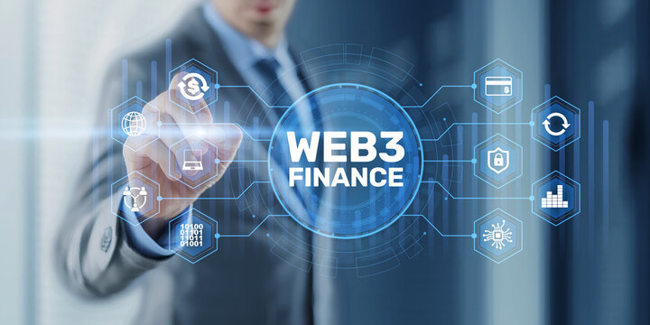 Web3 Finance Platform with Blockchain Network Digital Assets Decentralized Transactions and Secure Financial Interface Interaction Business Technology Ecosystem
