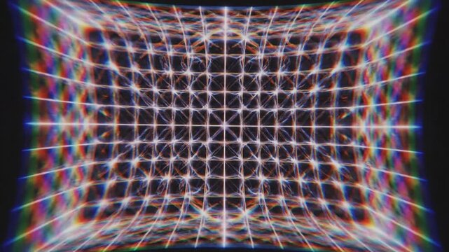 Warped Grid Vortex with Chromatic Aberration