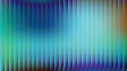 Fototapeta premium Abstract blue glass ripple background with vertical stripe blur, glowing cyan light transitions, dark gradient depth, futuristic distortion, smooth luminous flow, modern vector illustration
