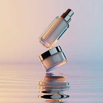 Close-up of a white and blue modern desk lamp with a flexible arm, angled downward white lamp