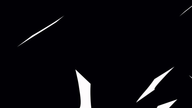 Bright white papers falling animation on black background. Paper flakes blast- Realistic paper sheets confetti overlay loop. Many pieces of blank white paper are falling like money in a torrent.