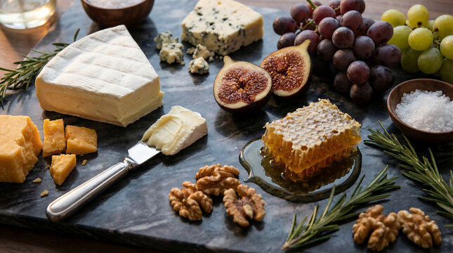 Marbled Cheeseboard Honeycomb Drip with Fig Split