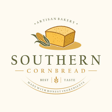 Cornbread logo vector illustration letter