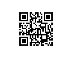 Fototapeta premium QR code black and white isolated on white background