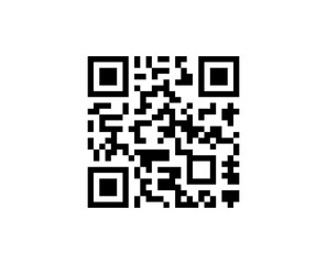 Fototapeta premium QR code black and white isolated on white background