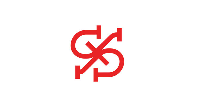 Red interlocking letters GS monogram logo on white background