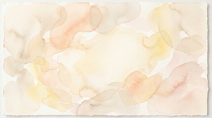 Obraz premium Soft watercolor abstract background with gentle brushstroke texture and organic shapes.