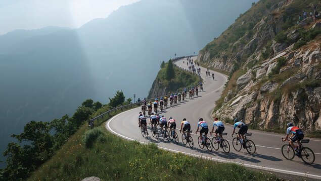 AI Generated July Mountain Cycling Race