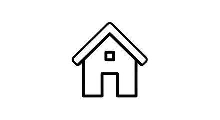 Fototapeta premium Minimalist House Icon Outline