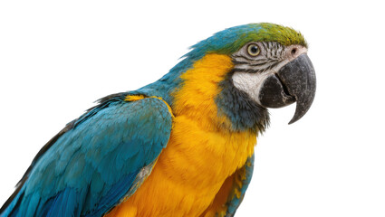 Fototapeta premium Blue and Gold Macaw Parrot Close-up Head and Shoulder Portrait