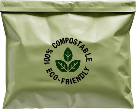 100% Compostable Eco-Friendly Shipping Bag Mockup