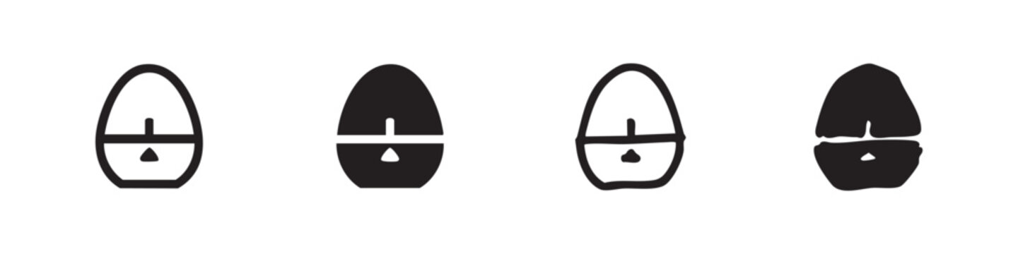 Egg Timer Icon Set - Kitchen Cooking Alarm and Time Management Tools