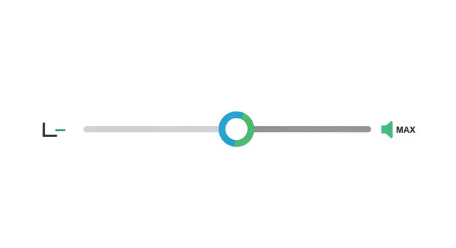Slider control with minimal and maximal settings