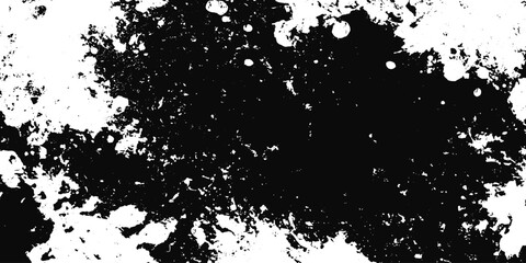 Fototapeta premium Abstract Grunge Brush Stroke Paint Blot Rough Black Texture Banner Design with Dirty Splatter Background Hand Drawn Ink Stroke Vector Illustration.