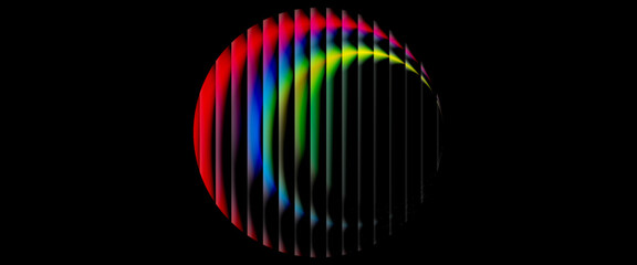 Colorful abstract gradient background with ripple effect, creating visually striking design © kaira