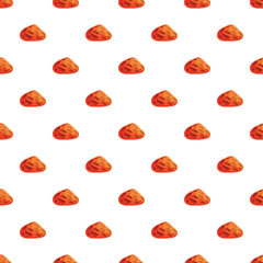 Many small cartoon meteorites with craters create a seamless space pattern © nsit0108