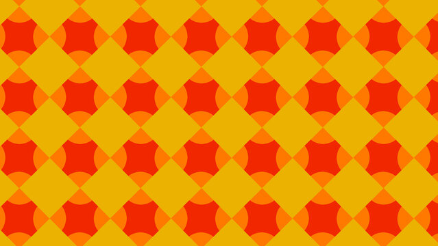 Warm Orange Yellow Geometric Diamond Seamless Pattern Background