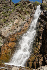 Obraz premium Medvezhiy (Bear) Waterfall in the lush green Turgen Gorge, Almaty region, Kazakhstan