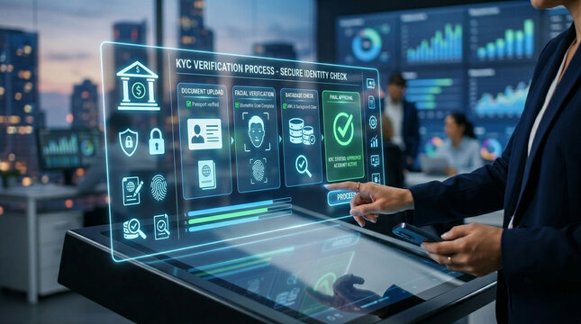 Digital kyc identity check screen