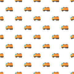 Dumper trucks transporting materials creating a repeating background pattern © nsit0108