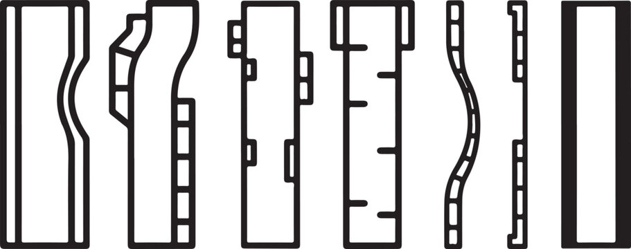 Hand drawn block letters alphabet set in black thick outline style Vector