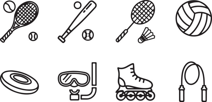 Vector icons of different types of scissors and knives Vector