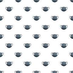Obraz premium Gray medical face masks forming a seamless pattern on a white background
