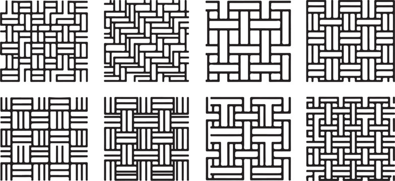 Black and white maze design patterns vector collection Vector