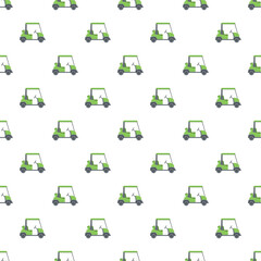 Golf cart vehicles creating a repeating pattern for sports and leisure themes © nsit0108