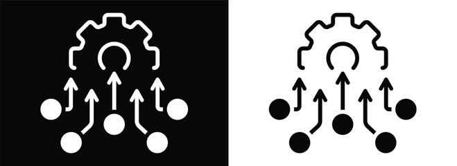 Fototapeta premium Development monochrome glyph style