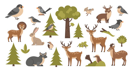 Obraz premium A charming illustration evokes a sense of peace and natural beauty, ideal for children's content, nature-themed websites, or as a calming visual eleme