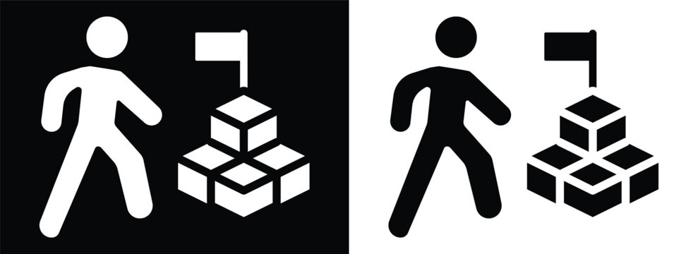 Goals monochrome glyph style