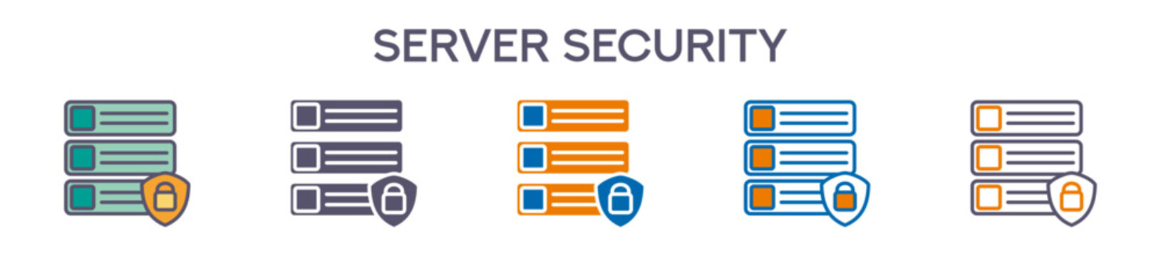 Server Security Element For Design Graphic - Multi Styles