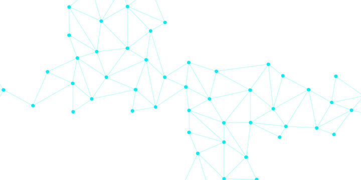 Abstract connection on white background. Network technology background with dots and lines for desktop. Abstract science background with connecting nodes and lines. Technology abstract white digital. 
